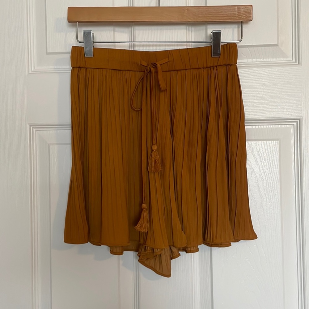 Zara silky pleated shorts